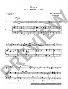 Sonate G-Dur op. 9/7 von Jean-Marie LeClair (Download) 