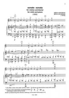 Sonate für Violine und Klavier von Galina Ustwolskaja für Violine und Klavier im Alle Noten Shop kaufen
