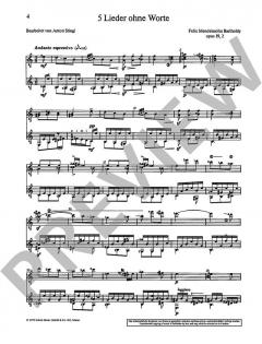 5 Lieder ohne Worte von Felix Mendelssohn Bartholdy (Download) 