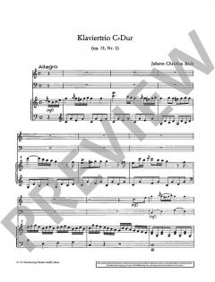 2 Klaviertrios op. 15 von Johann Christian Bach 