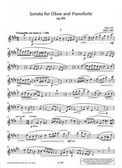 Sonata op. 85 (Oboe Bibliothek) von Hans Gal (Download) im Alle Noten Shop kaufen