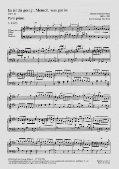 Es ist dir gesagt, Mensch, was gut ist (J.S. Bach) 