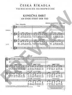 Ceská Ríkadla H 209 von Bohuslav Martinu 