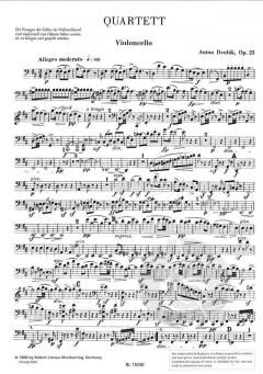 Quartett D-Dur op. 23 von Antonín Dvořák 