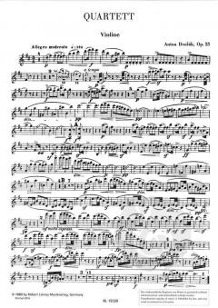 Quartett D-Dur op. 23 von Antonín Dvořák 