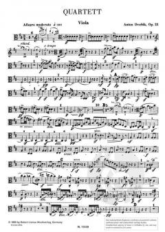 Quartett D-Dur op. 23 von Antonín Dvořák 