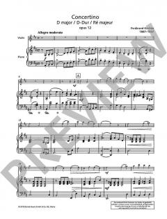 Concertino D-Dur op. 12 von Ferdinand Küchler (Download) 