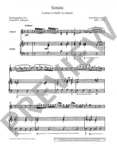 Sonate a-Moll op. 9/5 von Jean-Marie LeClair (Download) 