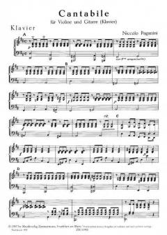 Kompositonen für Gitarre und Streichinstrumente von Niccolò Paganini 