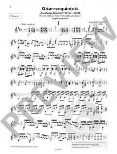 Erstes Quintett Â”Fandango' D-Dur von Luigi Boccherini 