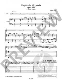 Ungarische Rhapsodie op. 385 von Wilhelm Popp 