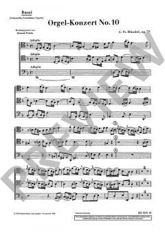 Orgel-Konzert Nr. 10 d-Moll op. 7/4 HWV 309 von Georg Friedrich Händel (Download) 