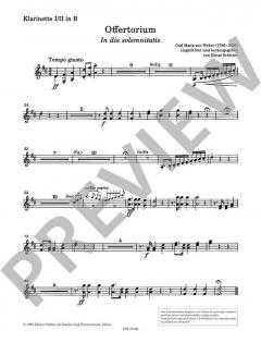 Offertorium in die solemnitatis von Carl Maria von Weber 