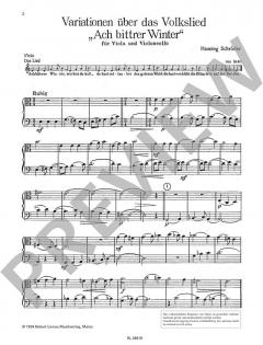 Variationen über das Volkslied 'Ach, bittrer Winter' von Hanning Schroeder 