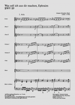 Was soll ich aus dir machen, Ephraim BWV 89 von Johann Sebastian Bach (Download) 