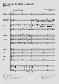 Herr Christ, der einge Gottessohn von Johann Sebastian Bach (Download) 