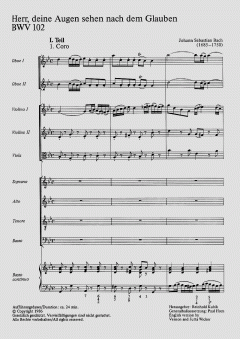 Herr, deine Augen sehen nach dem Glauben (J.S. Bach) 