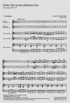 Gottes Zeit ist die allerbeste Zeit - Kantate BWV 106 (Actus tragicus) (J.S. Bach) 