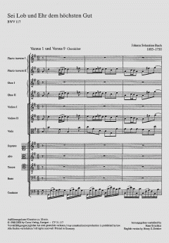 Sei Lob und Ehr dem höchsten Gut von Johann Sebastian Bach (Download) 