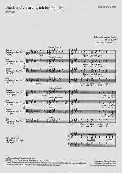 Fürchte dich nicht, ich bin bei dir (J.S. Bach) 