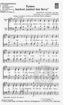 Hymnus 'Jauchzet, jauchzet dem Herrn!' von Friedrich Silcher 