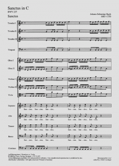 Sanctus in C BWV 237 von Johann Sebastian Bach (Download) 
