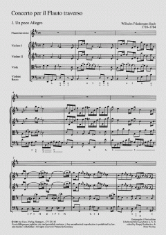 Flötenkonzert in D-Dur von Wilhelm Friedemann Bach (Download) 