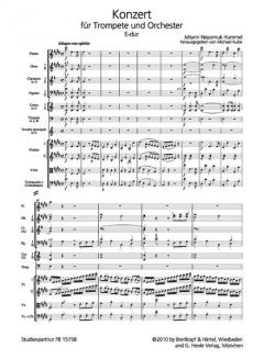 Konzert für Trompete und Orchester von Johann Nepomuk Hummel im Alle Noten Shop kaufen