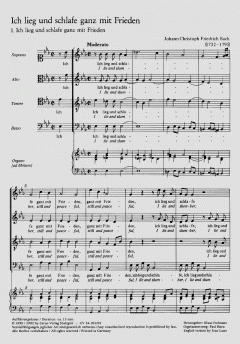 Ich lieg und schlafe ganz mit Frieden (Johann Christoph Friedrich Bach) 