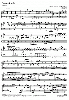 Sechs Klaviersonaten von Johann Christoph Friedrich Bach im Alle Noten Shop kaufen (Partitur)