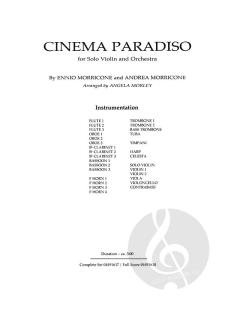 Cinema Paradiso (Love Theme) von Ennio Morricone 