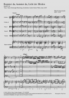 Kommst du, Licht der Heiden (Dietrich Buxtehude) 