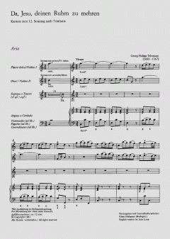 Da, Jesu, deinen Ruhm zu mehren TVWV1:531 (Georg Philipp Telemann) 