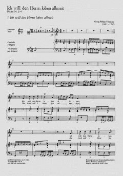 Ich will den Herren loben allezeit TVWV7:18 von Georg Philipp Telemann 