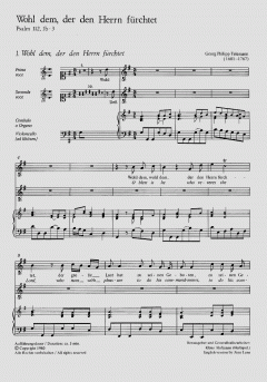 Wohl dem, der den Herrn fürchtet TVWV8:16 von Georg Philipp Telemann 