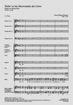 Siehe! es hat überwunden der Löwe (Georg Philipp Telemann) 
