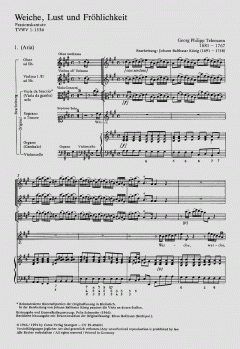 Weiche, Lust und Fröhlichkeit TVWV 1 :1536 (Georg Philipp Telemann) 