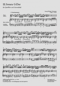 Vier neue Sonaten (3 und 4) von Georg Philipp Telemann 