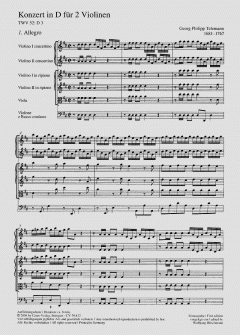 Konzert in D-Dur für 2 Violinen TVWV52 (Georg Philipp Telemann) 
