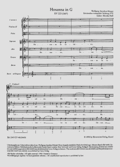 Hosanna in G-Dur (W.A. Mozart) 