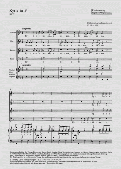 Drei Sätze zum Ordinarium Missae (W.A. Mozart) 