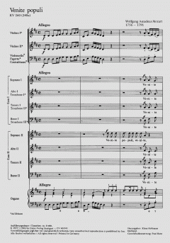 Venite populi KV260 (W.A. Mozart) 