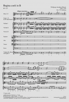 Regina coeli in B-Dur KV127 von Wolfgang Amadeus Mozart 
