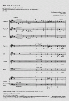 Ave verum corpus KV618 (W.A. Mozart) 
