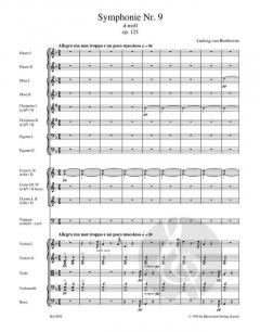 Symphonie Nr. 9 d-Moll op. 125 (Leinen) von Ludwig van Beethoven 
