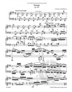 Sonate in E op. 109 von Ludwig van Beethoven 