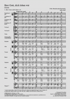 Herr Gott, dich loben wir MWV A 20 von Felix Mendelssohn Bartholdy (Download) 