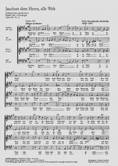 Jauchzet dem Herrn (Psalm 100) (Felix Mendelssohn Bartholdy) 