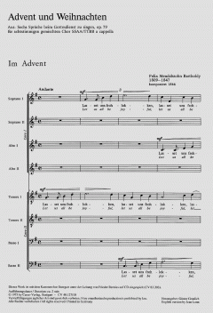 Advent und Weihnachten aus op. 79 (Felix Mendelssohn Bartholdy) 