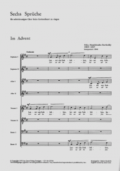 Neujahr und Himmelfahrt aus op. 79 (Felix Mendelssohn Bartholdy) 